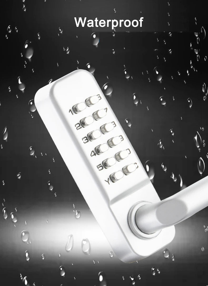 IP68 Waterproof Mechanical Password Number Single Latch Deadbolt Lock No Need Power For Outdoor Indoor Wooden Metal Door