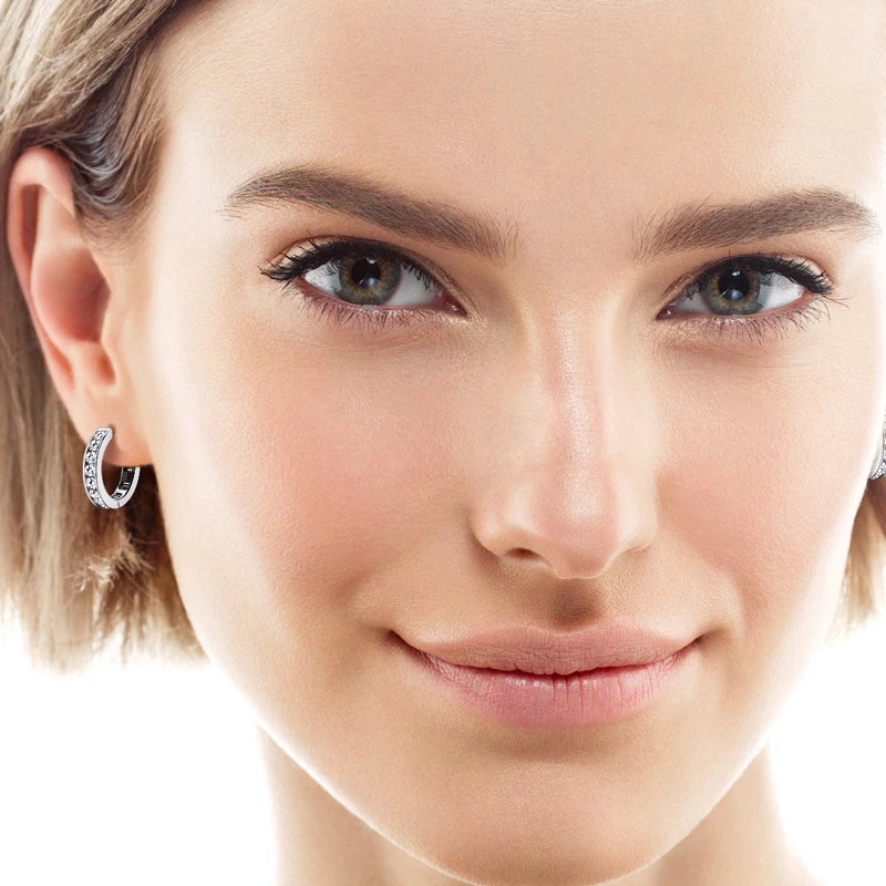 RAPRGOLD GRA Certified Moissanite Hoop Earrings for Women Men's Real S925 Sterling Silver Round Earring Jewelry Gifts orecchini