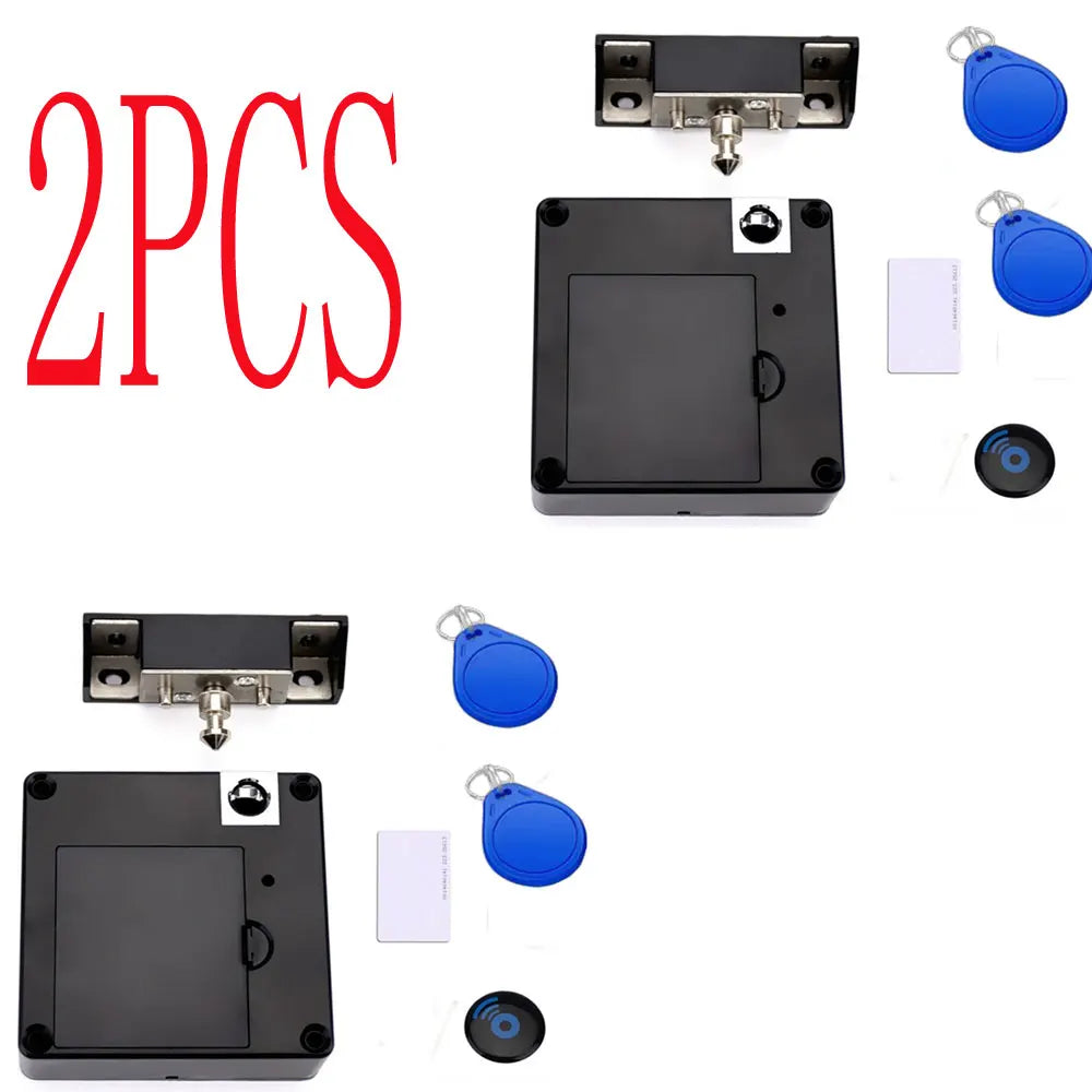 Smart Biometric Cabinet Lock Black Keyless Fingerprint Locks Anti-theft Door Lock Hidden File Drawer Wardrobe Hardware