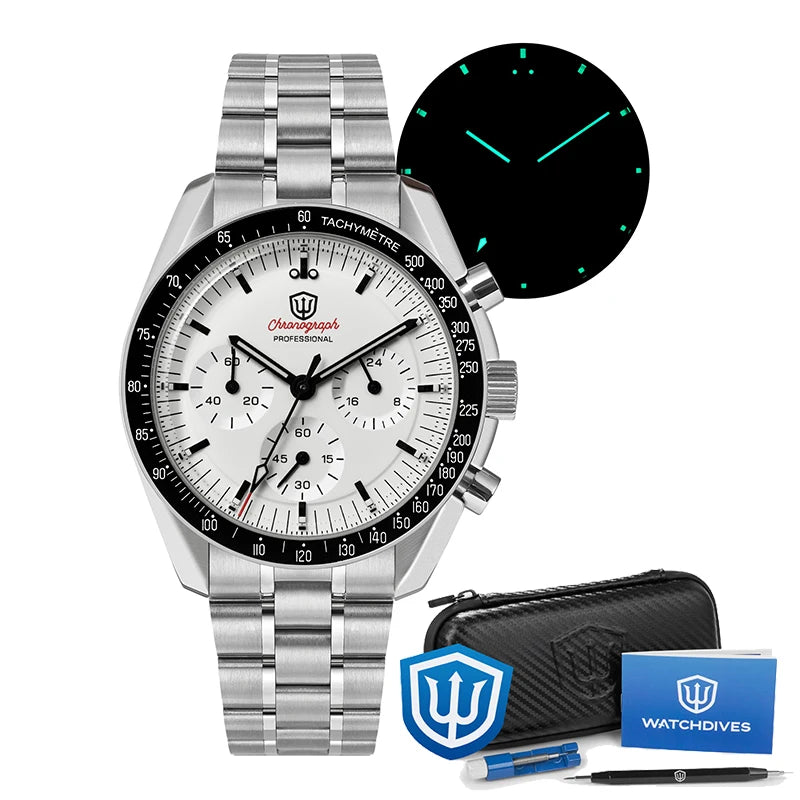 Watchdives WD1863 Men Watch 10Bar Waterproof Sapphire Crystal 39mm Quartz Watch VK63 Movement Vintage Watch with Gift Box