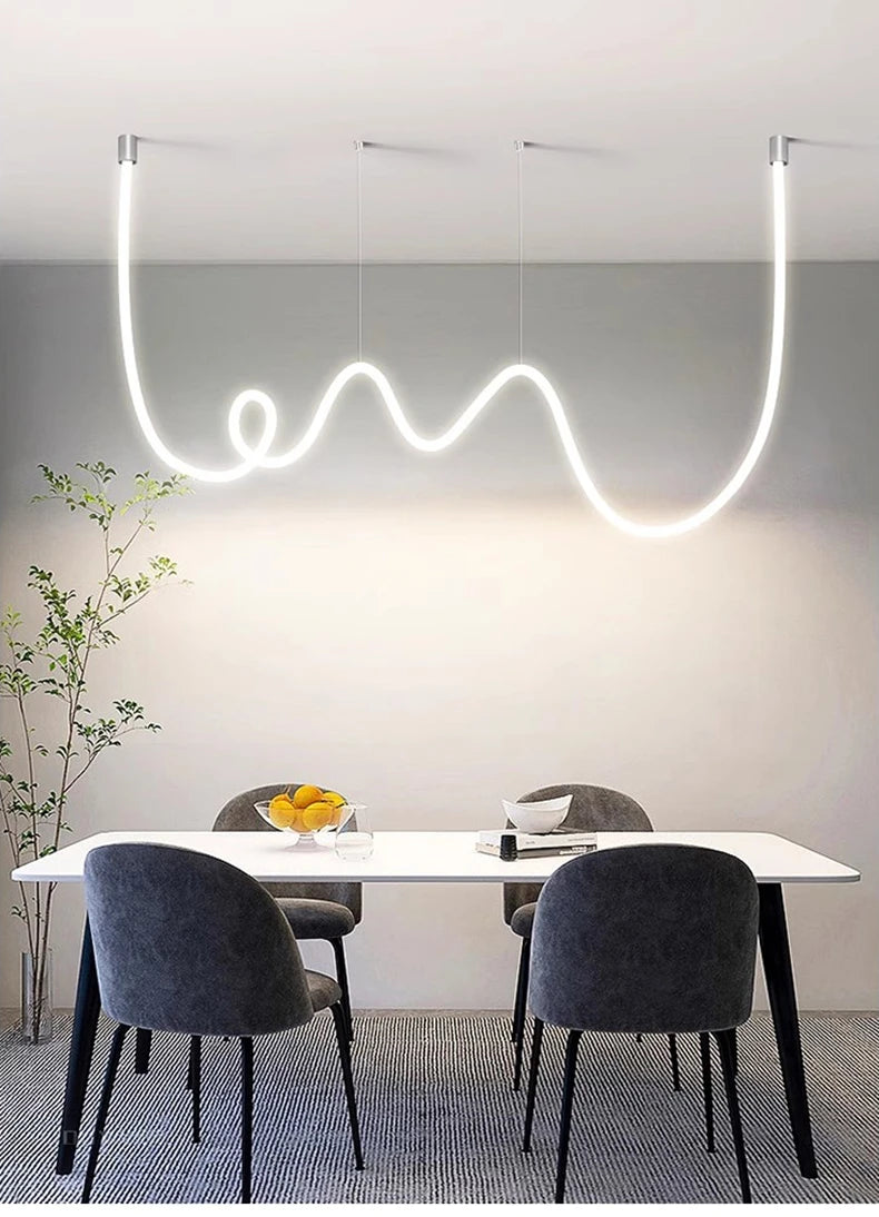 Round Flexible Silicone Strip Light 360 Degree Glowing IP65 Outdoor LED Soft Neon Tube Tape Lamp DIY Minimalist Linear Lighting