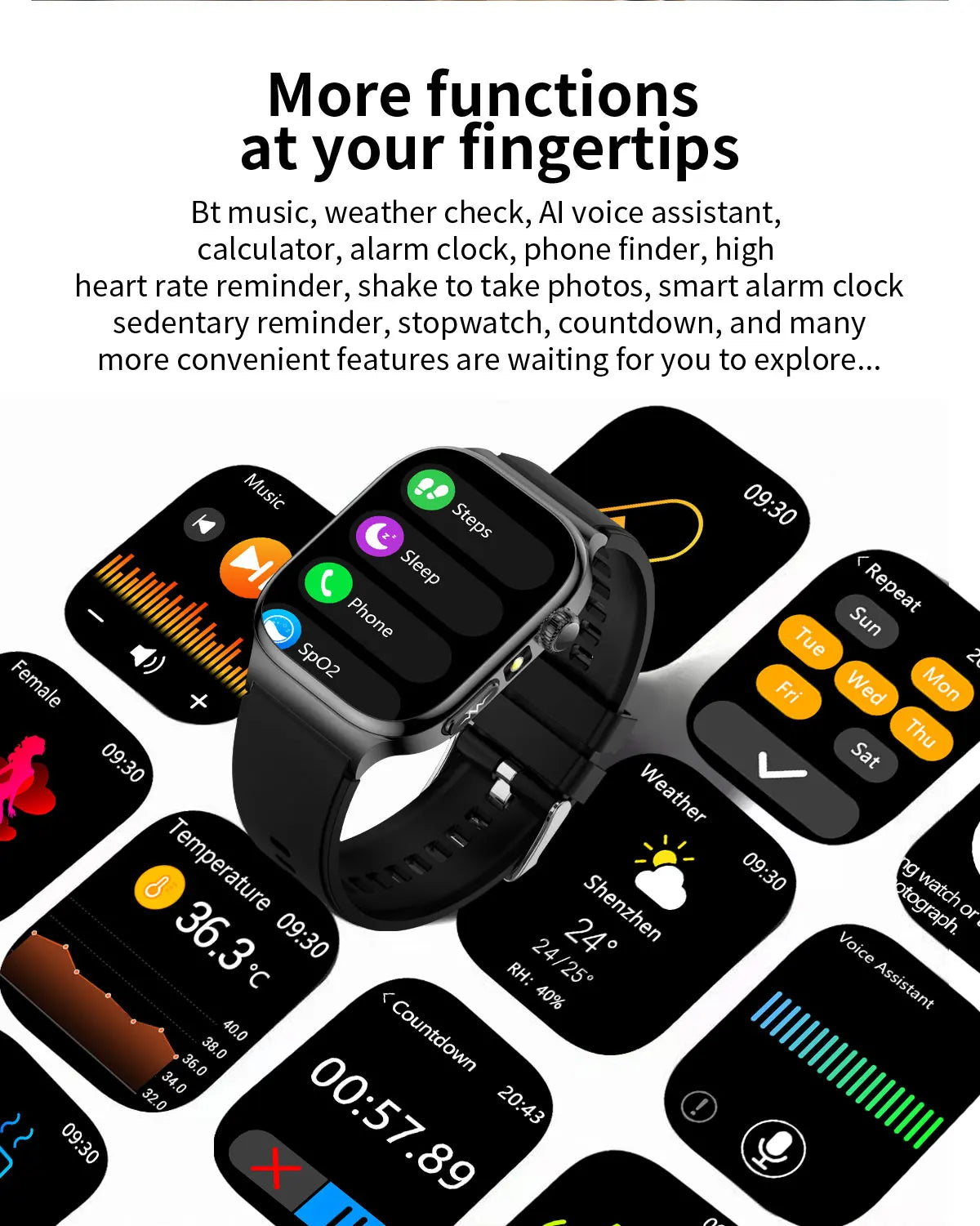 2025 New AI Human Health diagnosis ECG+HRV Smart Watch Blood Pressure Uric acid Blood lipid Bluetooth Call Smartwatch Men Women