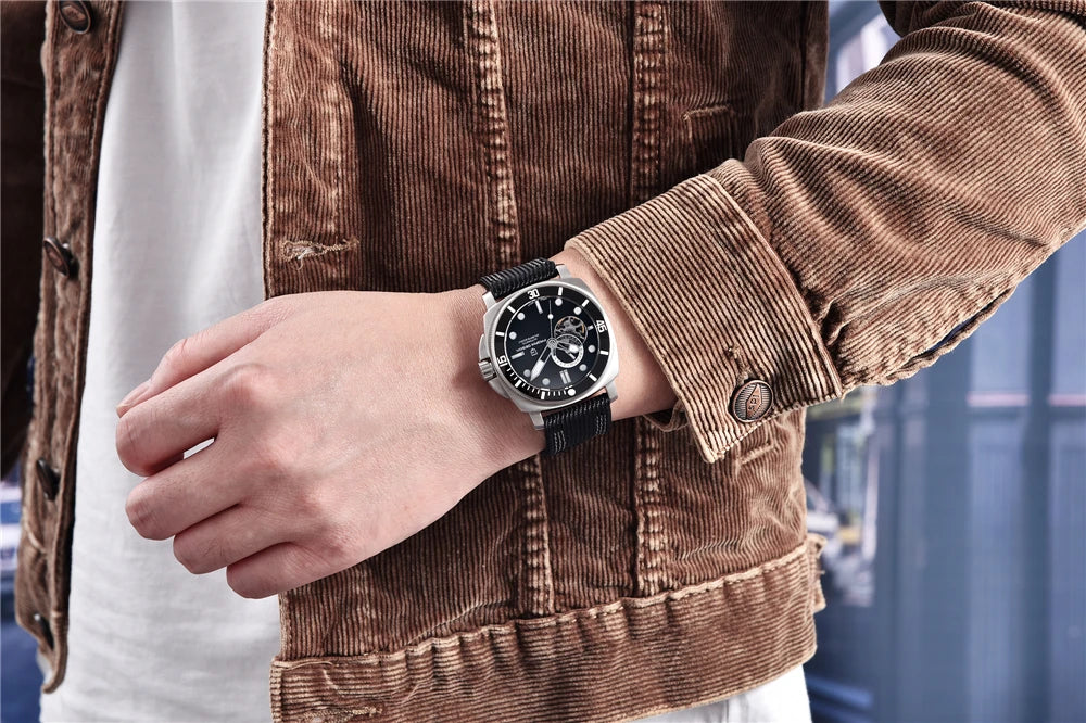 PAGANI DESIGN 2025 New Luxury Men's Watches Mechanical Automatic Watch For Men 200M Diving Wrist watch Stainless Steel+with box