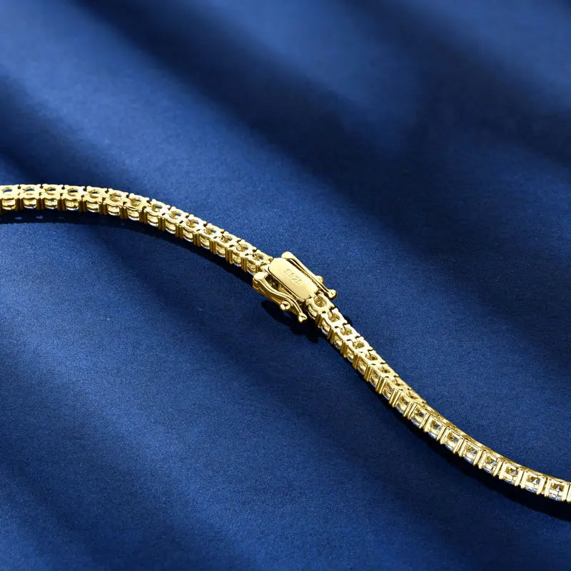 IOGOU 3mm/5mm Full Moissanite Tennis Bracelets Real 925 Sterling Silver Bracelet for Women Men Couple Sparking Fine Jewelry Gift