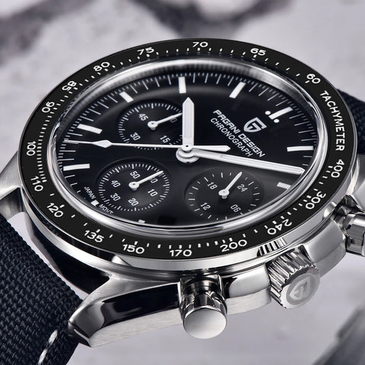 PAGANI DESIGN 2025 Moon Watch For Men Top Brand Luxury Quartz Mens Watches Chronograph Luminous Sapphire Mirror Waterproof Clock