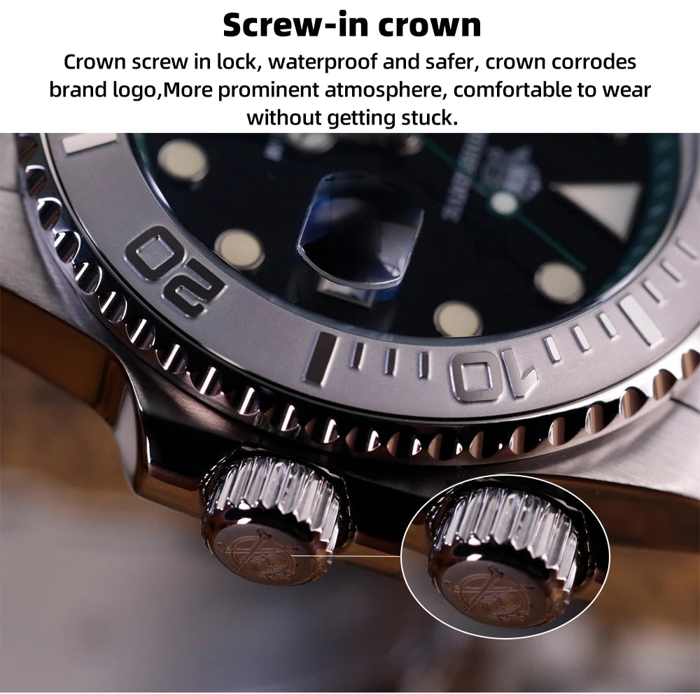 ADDIESDIVE 41mm Japan2115 Men's Quartz Watch 200m Waterproof Wristwatch BGW9 Luminous Ceramic Bezel 316 Steel Man Luxury Watches