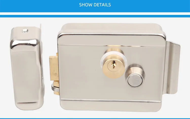 Electric Door Lock Anti-theft Double-headed Integrated Electronic Lock For 12V DC Access Control System Video Door Phone System