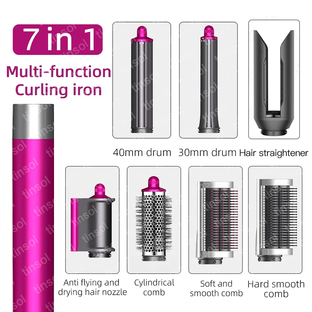 7-in-1 Multi-Function Hair Dryer Curling Iron and Straightener Set—Achieve salon-quality styling results right at home