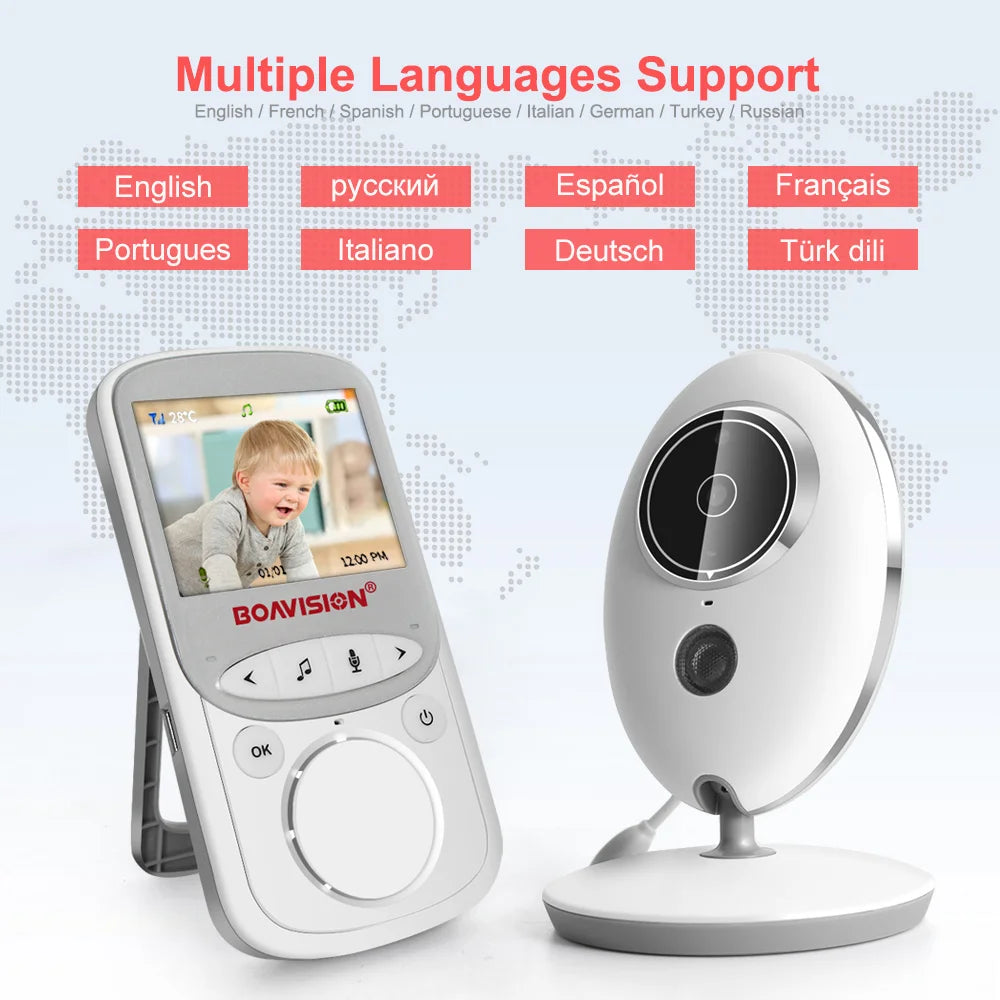 Wireless LCD Audio Video Baby Monitor VB605 Radio Nanny Music Intercom IR 24h Portable Baby Camera Baby Walkie Talkie Babysitter
