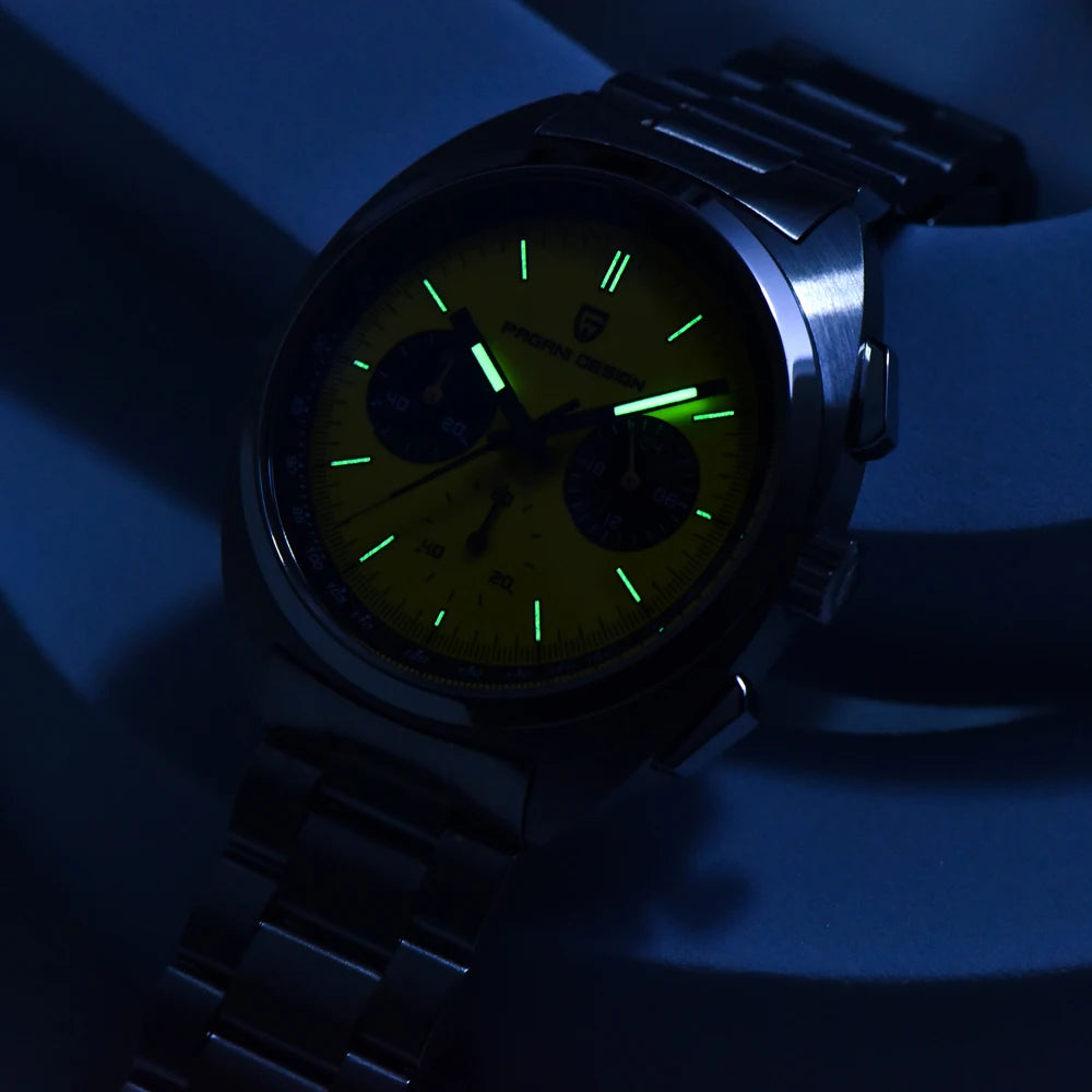 2025 New PAGANI DESIGN Men's Watches Top Luxury Quartz Watch For Men VK63 Chronograph Wristwatch Luminous AR Sapphire Clock Gift