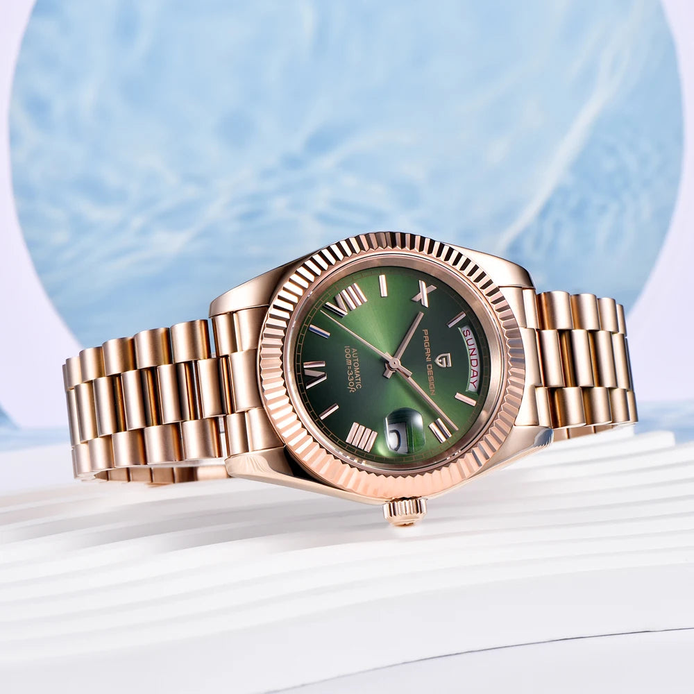 PAGANI DESIGN 2025 New Blue DD40 Luxury Automatic Watch For Men Mechanical Wristwatch Men Japan NH36A Movt Sapphire crystal