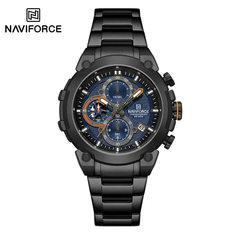NAVIFORCF Mens Military Watches Luxury Wrist Watch Quartz Clock Watch Hot Fashion Men Waterproof Chronograph Relogio Masculino