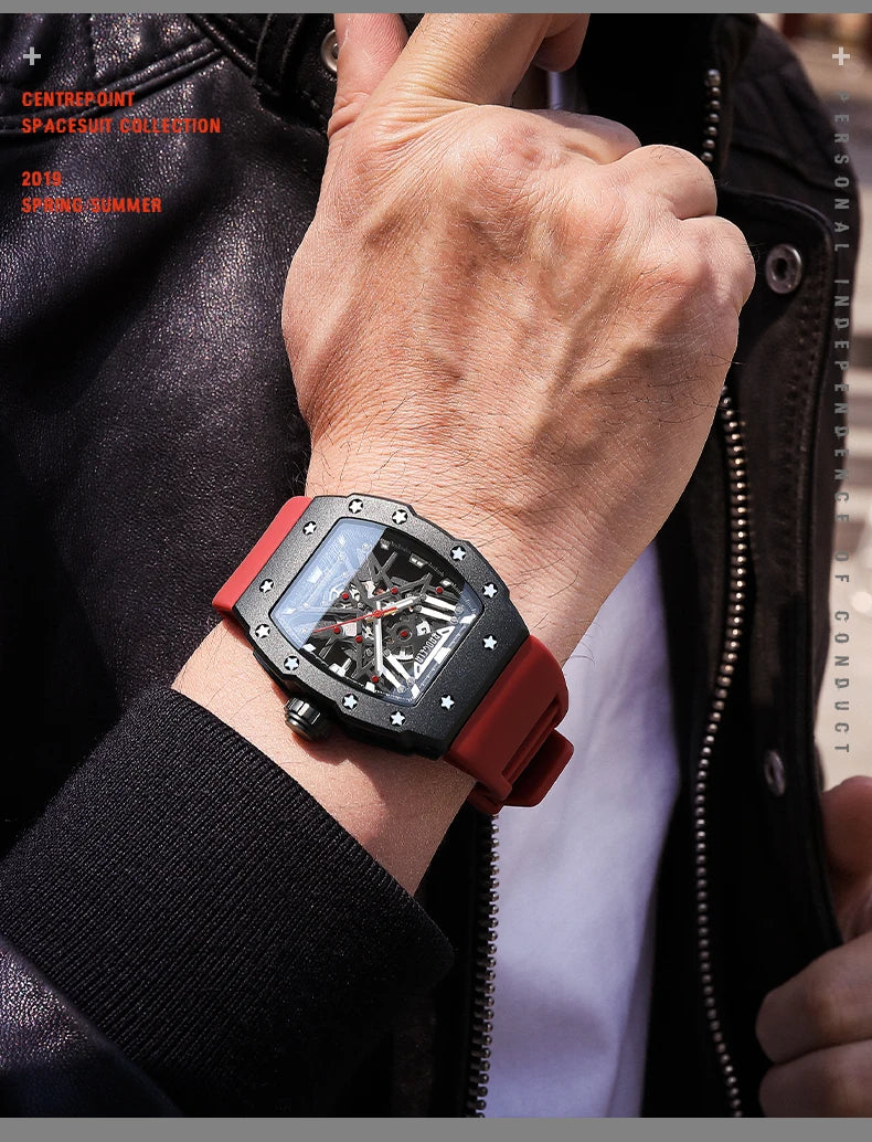 BAOGELA Black Stainless Steel Watch Men Military Sport Analog Quartz Wristwatch with Silicone Strap Luminous Hands Relogio 4147