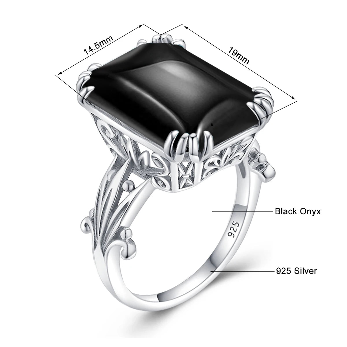 Unique 100% 925 Sterling Silver Aquamarine Ring For Women Vintage Filigree Persian Design Ring Anniversary Fine Jewelry Gifts