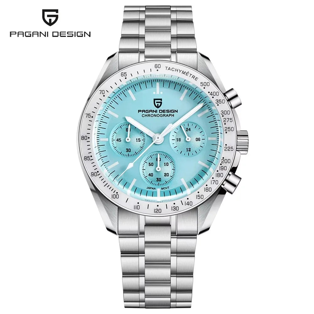 2025 New PAGANI DESIGN Saturn Men's Watches Luxury Quartz Watch For Men Chronograph Wristwatches AR Sapphire Waterproof Luminous