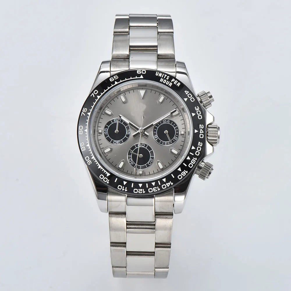 VK63 watch Luxury Men's Watch Sapphire Customizable Multi functional Chronograph Stainless Steel Case Suitable for VK63 Movement