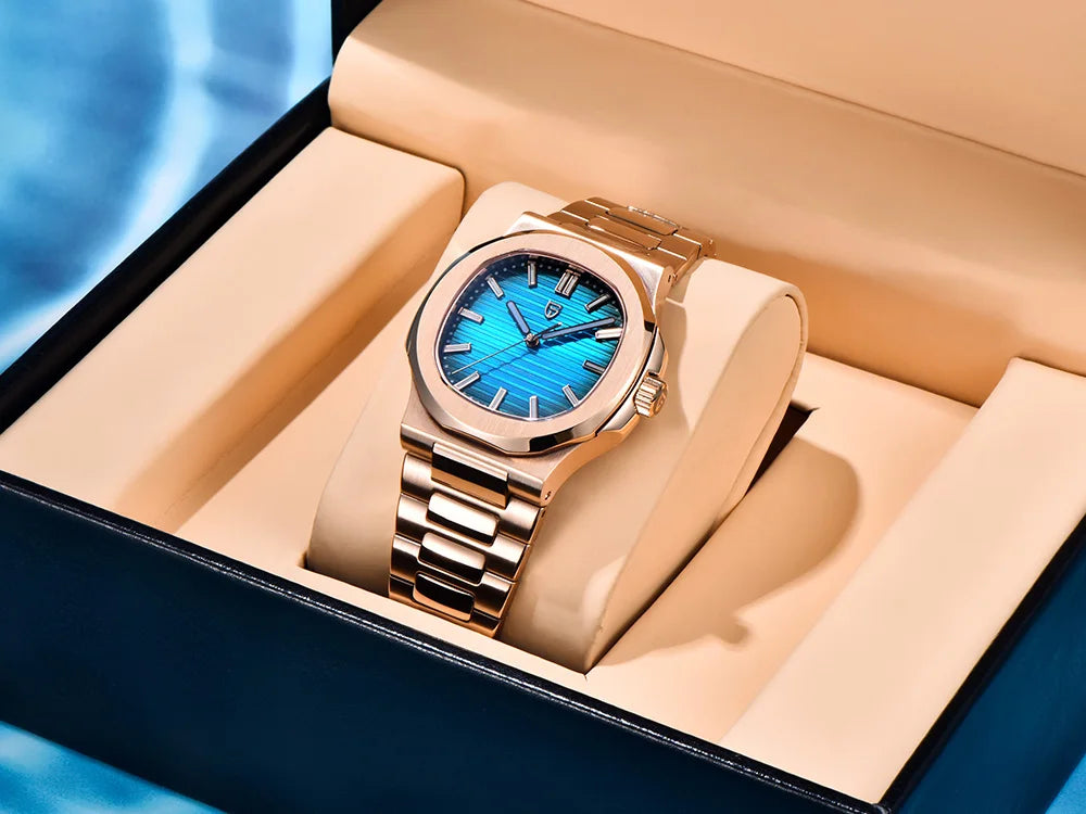 2025latest Pagani design rose gold top luxury automatic men's watch fashion AR Sapphire crystal mechanical watch men's gift10BAR