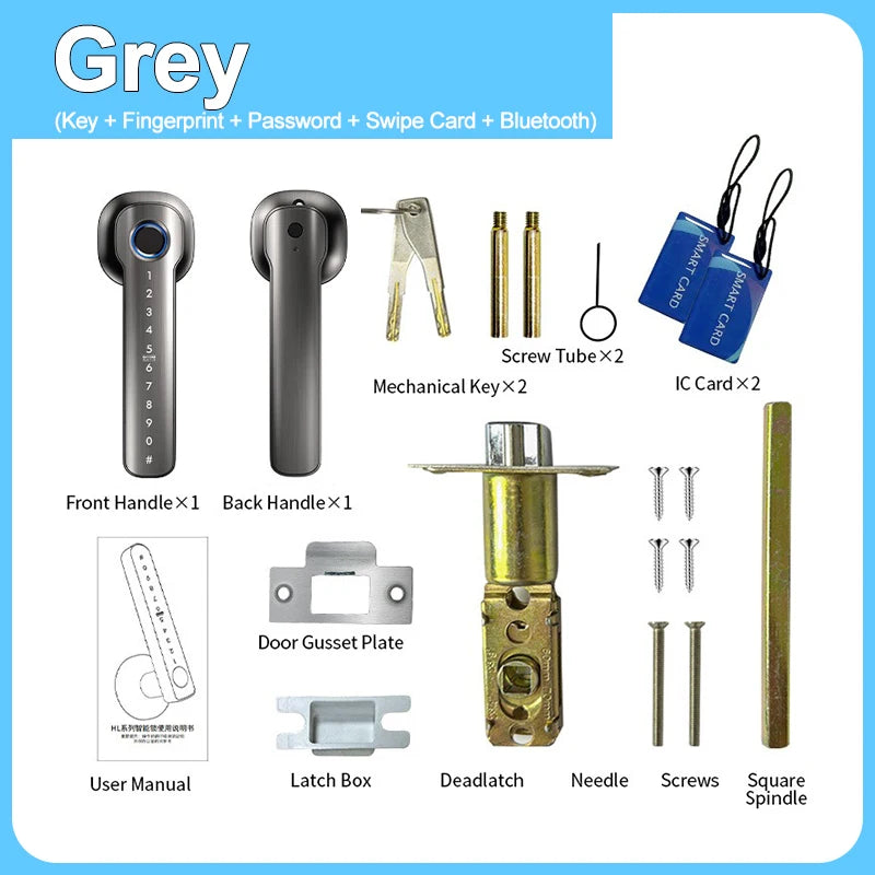 Smart Lock, Suitable for Use in Bedrooms, Garages, Hotels, and Living Rooms, Etc. - A Smart Fingerprint Password Lock