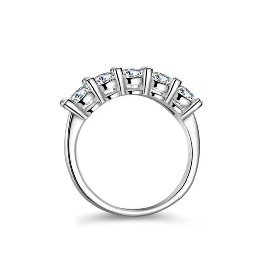 JoyceJelly 4mm D Color VVS Moissanite Ring For Women Total 1.5CT S925 Sterling Silver Jewelry Pass Diamond Tester Wedding Bands