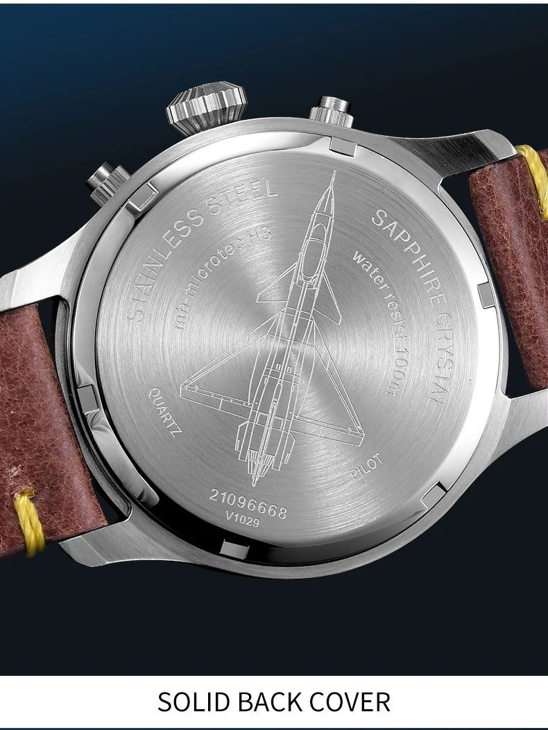 Yelang Watch For MAN Three Eyes Six Needles Quartz Watch Japan OS00 Movement Diving Watch 100M Professional Waterproof Reljo