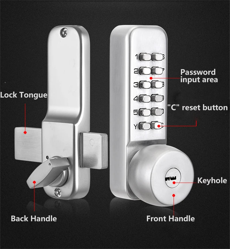 Sliding Gate Opener Digital Lock Door keyless Keypad Code Password Iron Door Waterproof Door Lock Push button Combination Lock