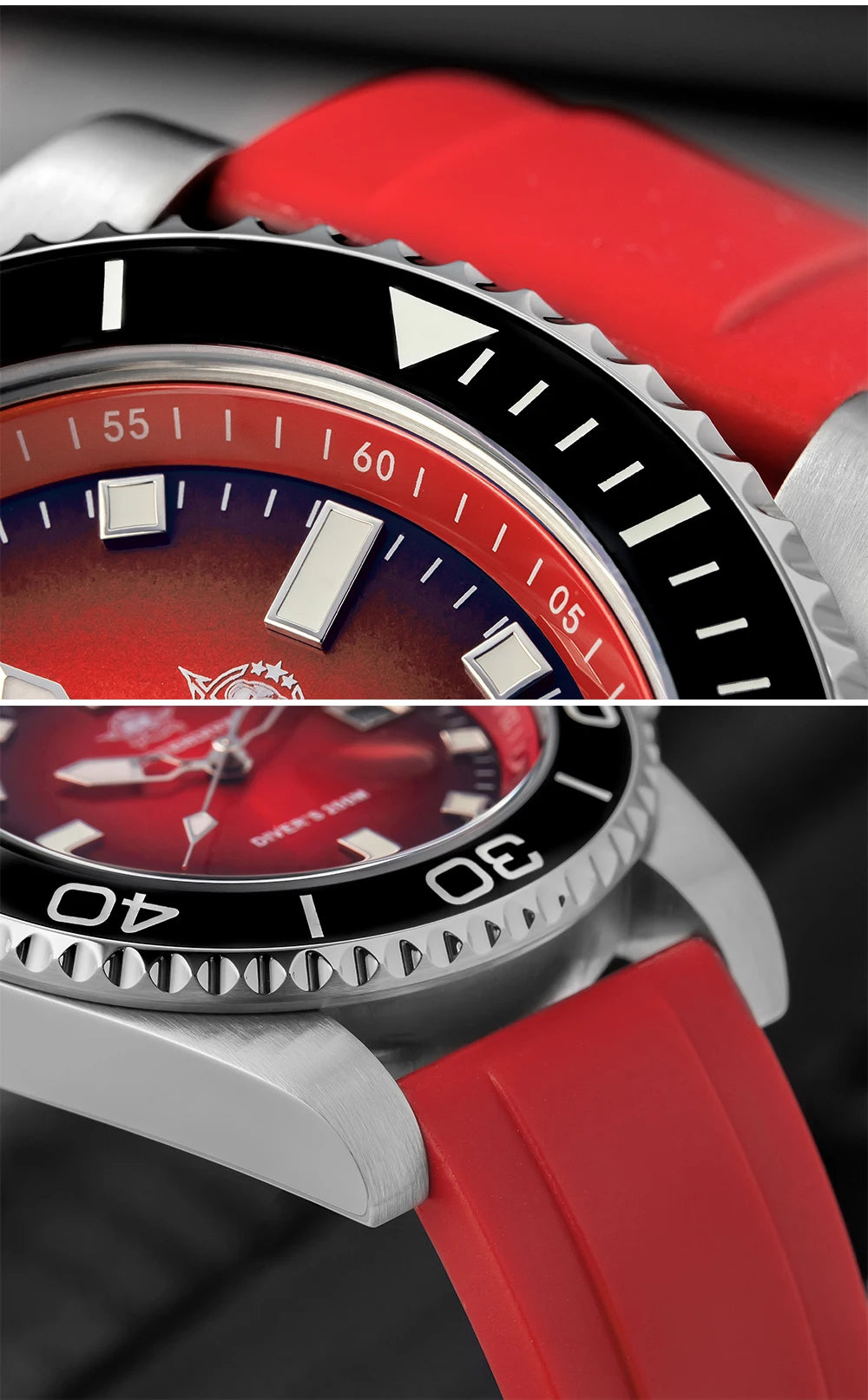 ADDIESDIVE New Men Watch AD2089 Diver 200m Waterproof Wristwatch Ceramic Bezel Luminous 316L Stainless Steel Quartz Watch AD2089