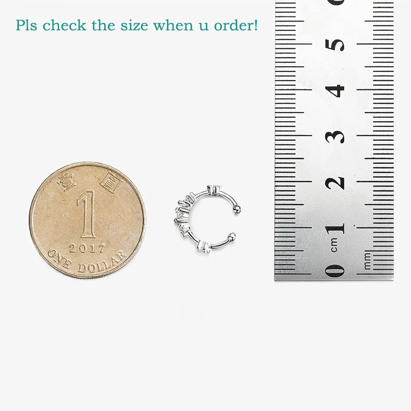 Smyoue 0.64cttw Full Moissanite Clip Earrings Women Luxury Quality Hip Hop Party Jewelry S925 Sterling Silver Plated Platinum