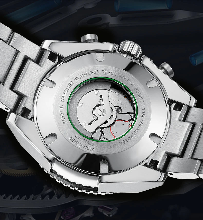 YELANG New Design Human Kinetic Energy Watches Waterproof 100m H3 Gas Self luminescent Nightlight 10Bar Diving Grade V1035