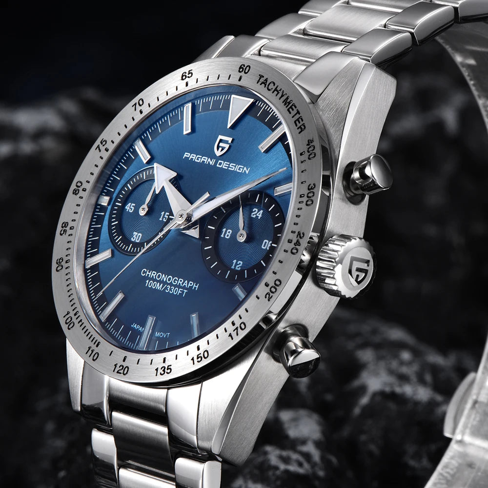 PAGANI DESIGN New Fashion Moon Men's Watches Luxury Quartz Watch For Men Sport VK64 AR Sapphire glass 2026 Retro Chronograph