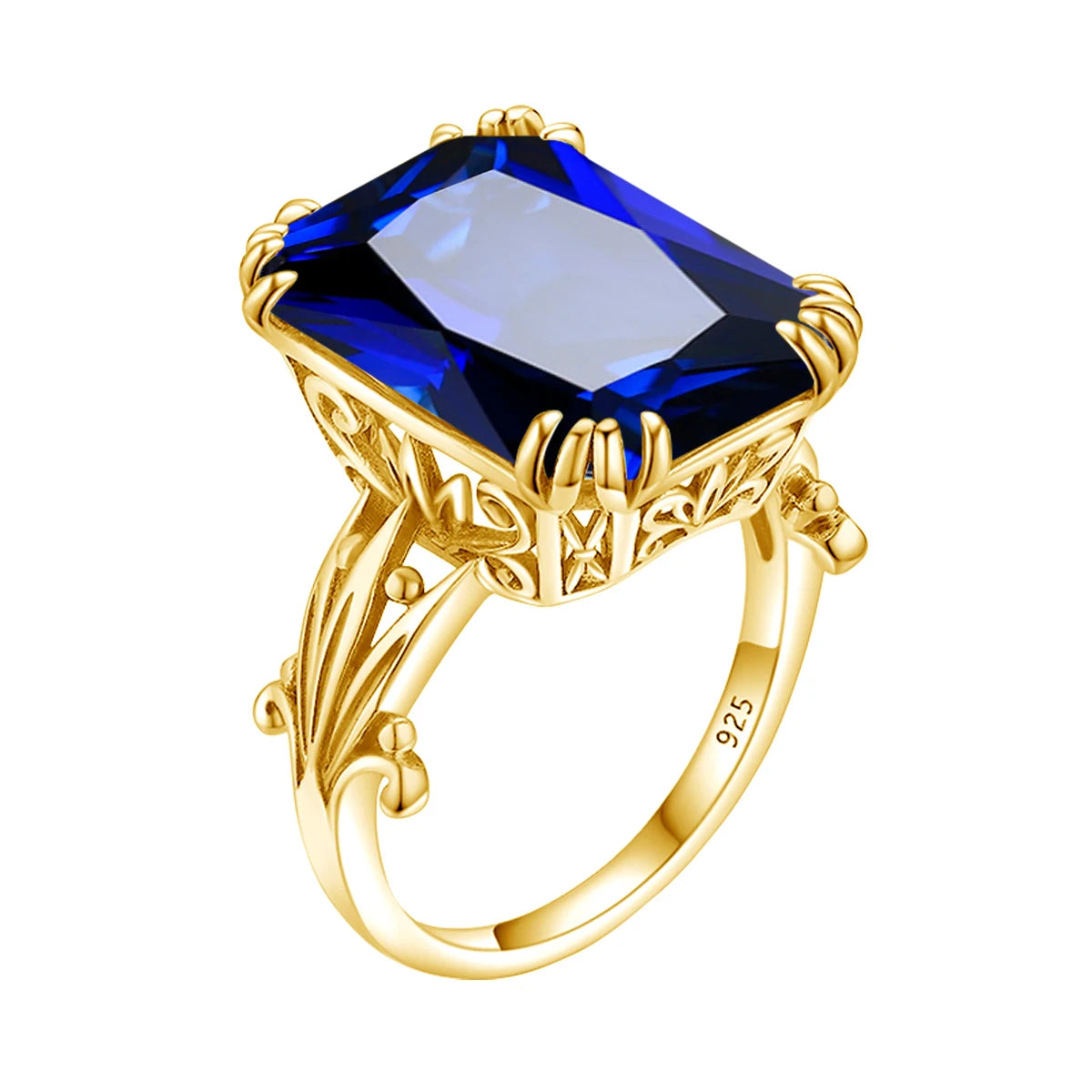 Unique 100% 925 Sterling Silver Aquamarine Ring For Women Vintage Filigree Persian Design Ring Anniversary Fine Jewelry Gifts