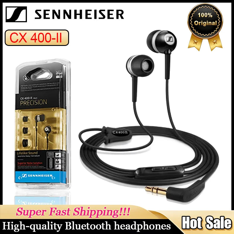 Sennheiser Wireless Bluetooth Headphones CX300II IE900 Sport Headphones HD400S Resolution HIFI Noise Reduce Original Microphone