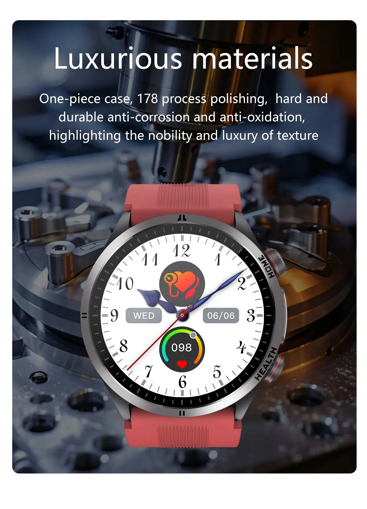 2026 New ECG Air Pump Airbag Accurate Measure Smart Watch Men Micro Physical Examination Blood Pressure Sport SmartWatch Health