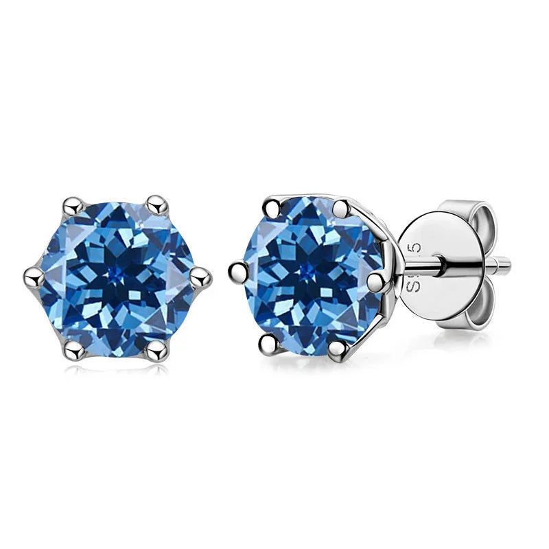 Butterflykiss Real 1 CT D Color Moissanite Stud Earrings For Women Top Quality 925 Sterling Silver Sparkling Wedding Jewelry