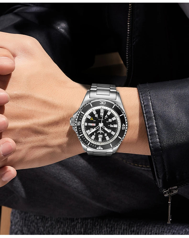 Yelang V1031 Luxury Men Brand Watch 44mm Diver Water Watches Japan 8205 Automatic Mechanical movement Luminous 300M Waterproof