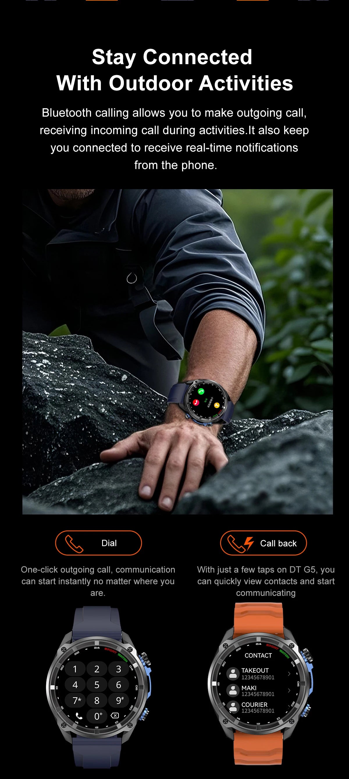 2025 New Military GPS Sports Smartwatches Men 5ATM Waterproof Fitness Tracker 4GB Memory Offline Maps 860Mah Battery Smart Watch