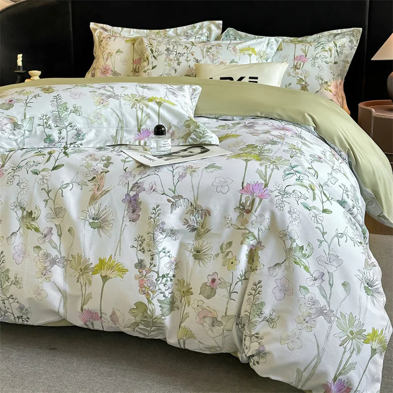 Svetanya Cotton Underwear Bedding Sets Linens Queen King Ru Size Print Sheet Pillowcase Blanket Cover Set