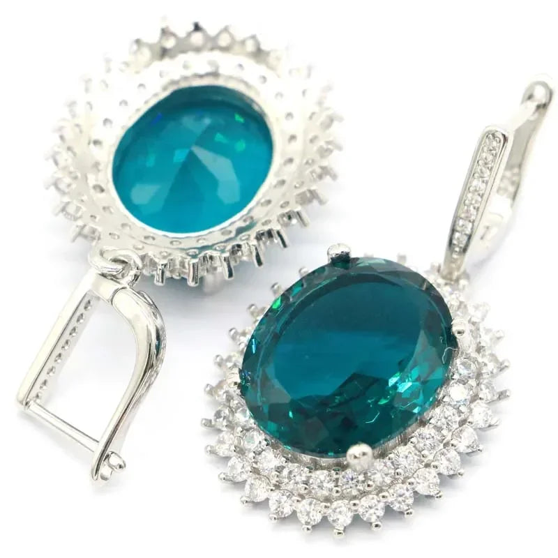 15g Customized 925 SOLID STERLING SILVER Earrings Sapphire Morganite Orange Spessartine London Blue Smoky Topaz Aquamarine CZ