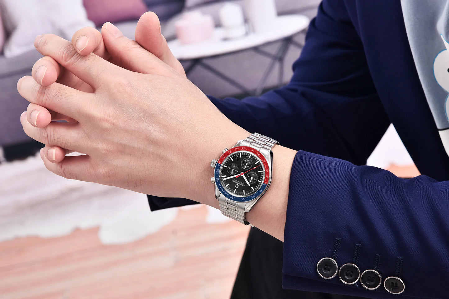 PAGANI DESIGN 2025 New 1701 Mens Watches Luxury Sapphire Bezel Moon Quartz Watch For Men Sport Chronograph Waterproof Wristwatch