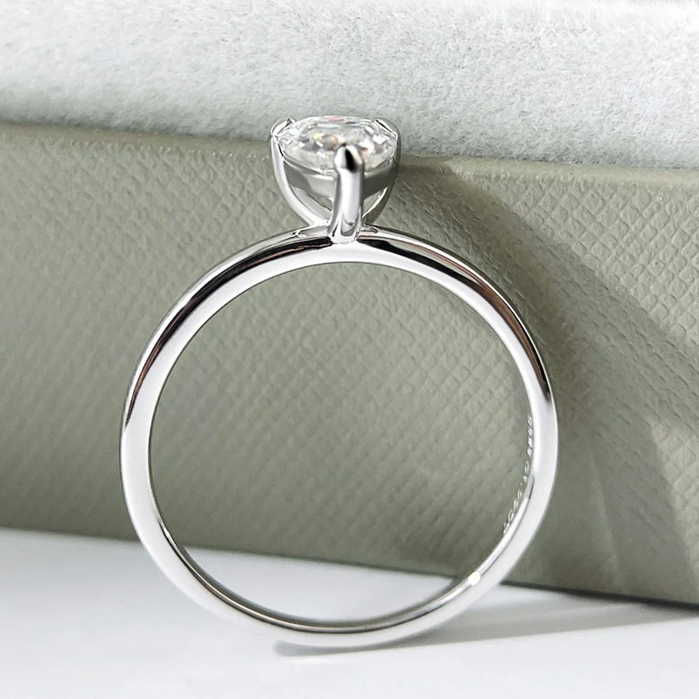 COSYA 1/2/3/4CT Pear Cut D Color Moissanite Rings/Necklace For Women S925 Silver VVS1 Lab Diamond Waterdrop Pendant Jewely Gift