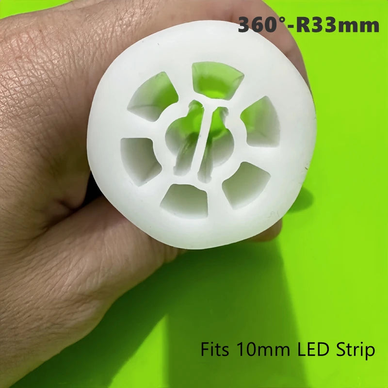 Round Flexible Silicone Strip Light 360 Degree Glowing IP65 Outdoor LED Soft Neon Tube Tape Lamp DIY Minimalist Linear Lighting