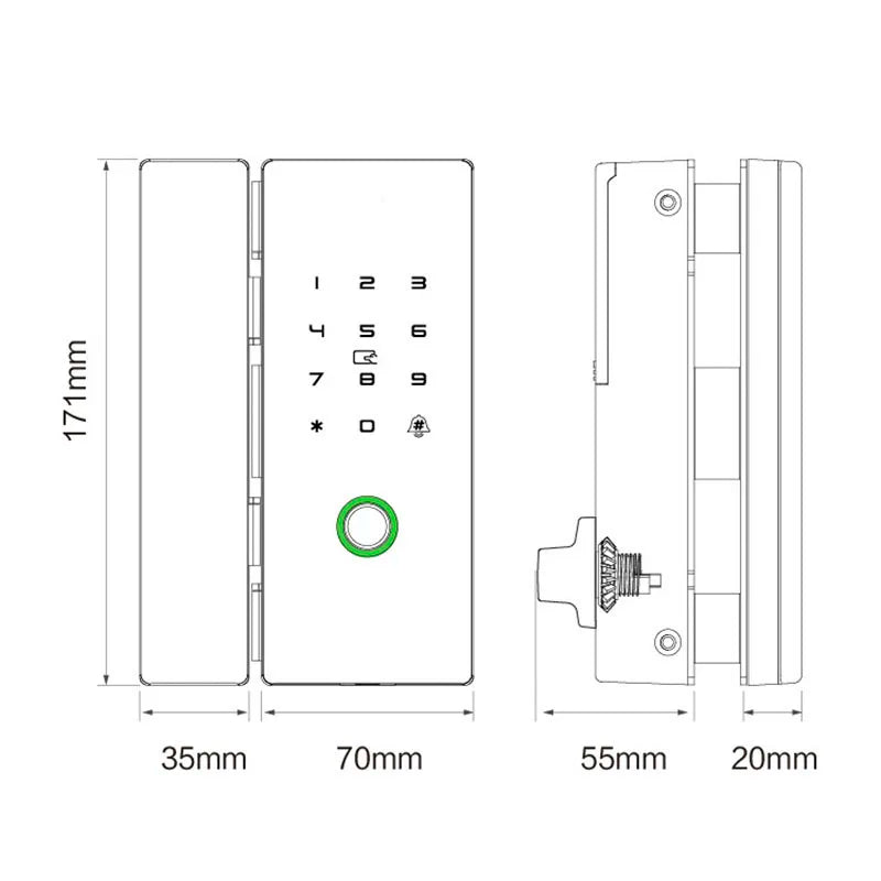 Electronic Smart Lock For Front Door Sliding Swing Gate Lock Intelligent Fingerprint Door Lock Optional Tuya Smart Life TTLOCK