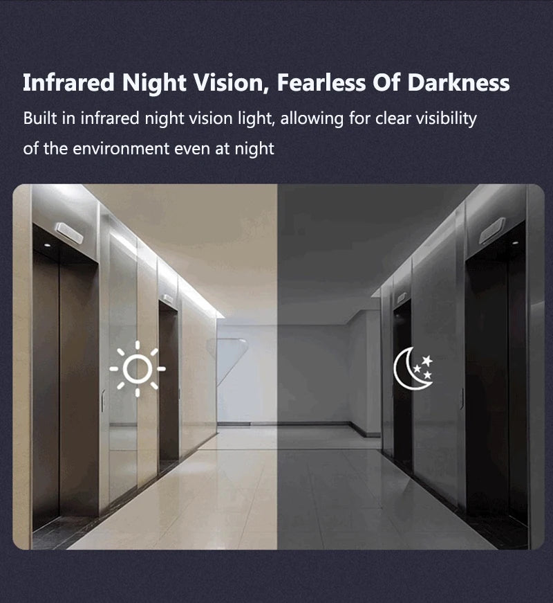 Video Doorbell IR Night Vision Doorbell Camera 1080P 4.3inch IPS Screen Eye Peephole Camera 2.4G for Villa Home Office Apartment