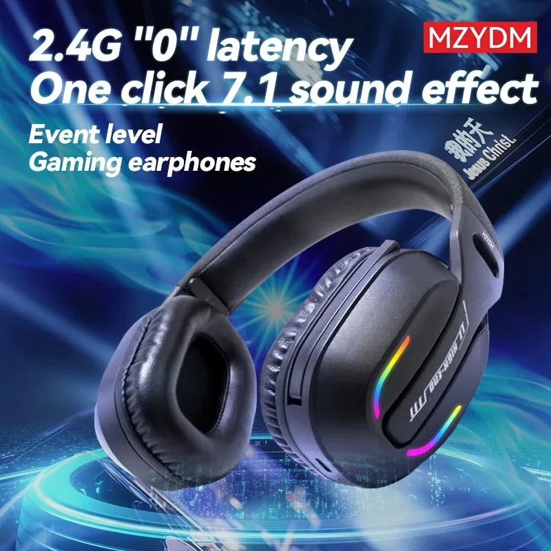 Wireless gaming headphones: 2.4G/ wired/ foldable Bluetooth headphones, providing an immersive audio experience for PC/PS4/PS5.