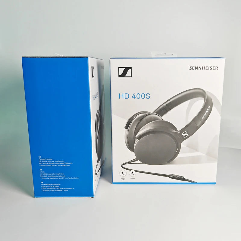 Sennheiser HD 400S wired earphones, headphone style music earphones, gaming intelligent wired control upgraded sound quality