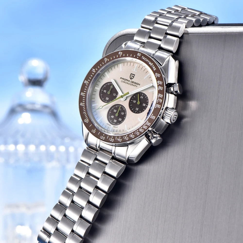 2025 New PAGANI DESIGN Saturn Men's Watches Luxury Quartz Watch For Men Chronograph Wristwatches AR Sapphire Waterproof Luminous