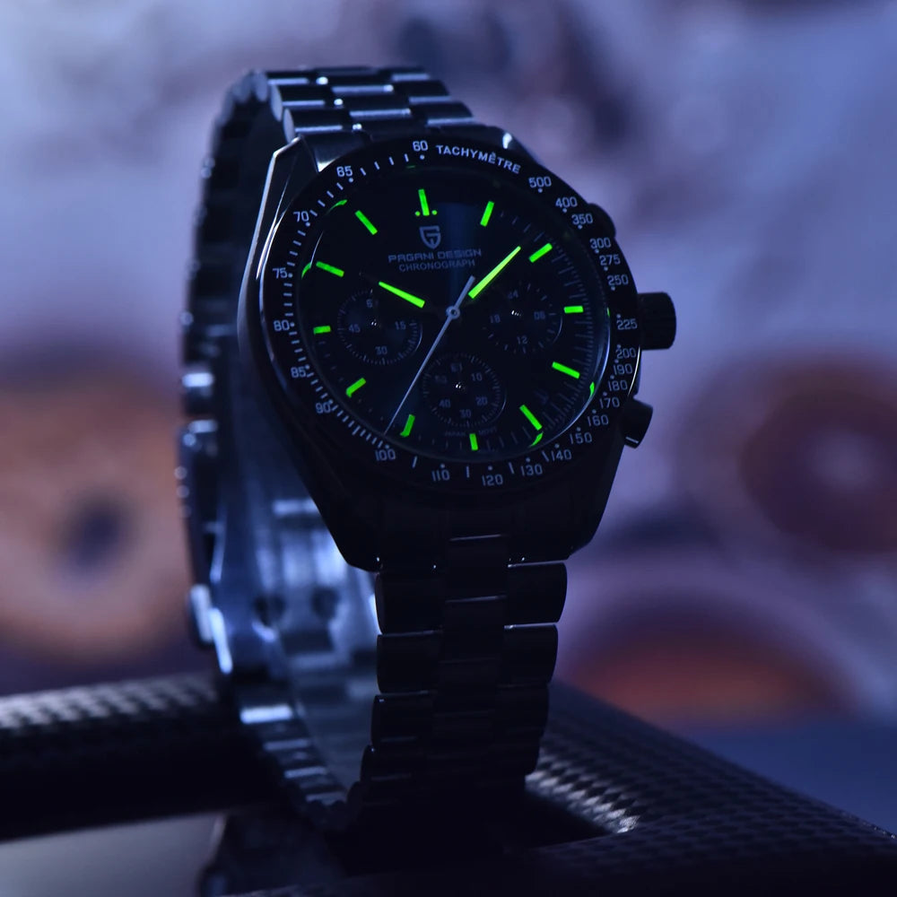 2025 New PAGANI DESIGN Saturn Men's Watches Luxury Quartz Watch For Men Chronograph Wristwatches AR Sapphire Waterproof Luminous