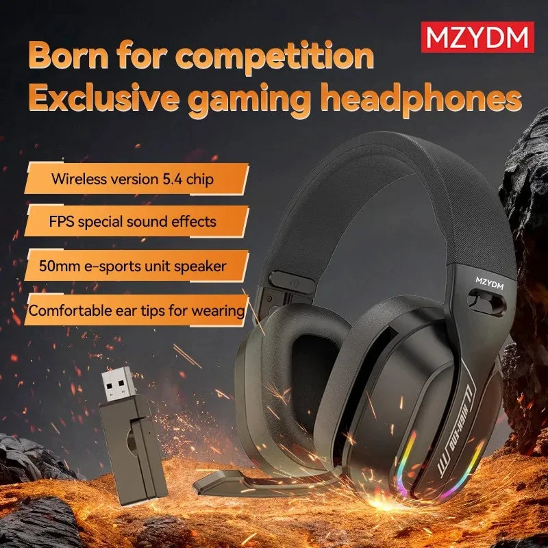 Wireless Bluetooth headphones, 3 modes, with microphone, soft ear pads, suitable for immersive sound effects on PC/PS4/PS5