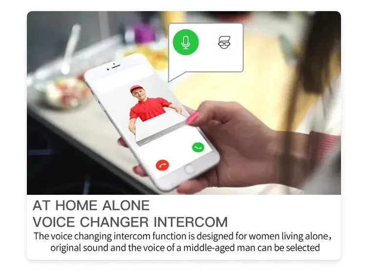 WIFI Video Doorbell Camera Smart Home Security Wireless Night Vision HD Door Bell Two Way Intercom Voice Change For Home