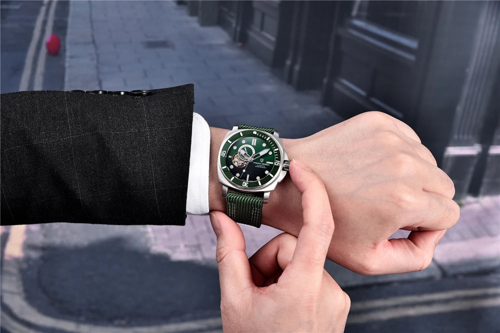 PAGANI DESIGN 2025 New Luxury Men's Watches Mechanical Automatic Watch For Men 200M Diving Wrist watch Stainless Steel+with box