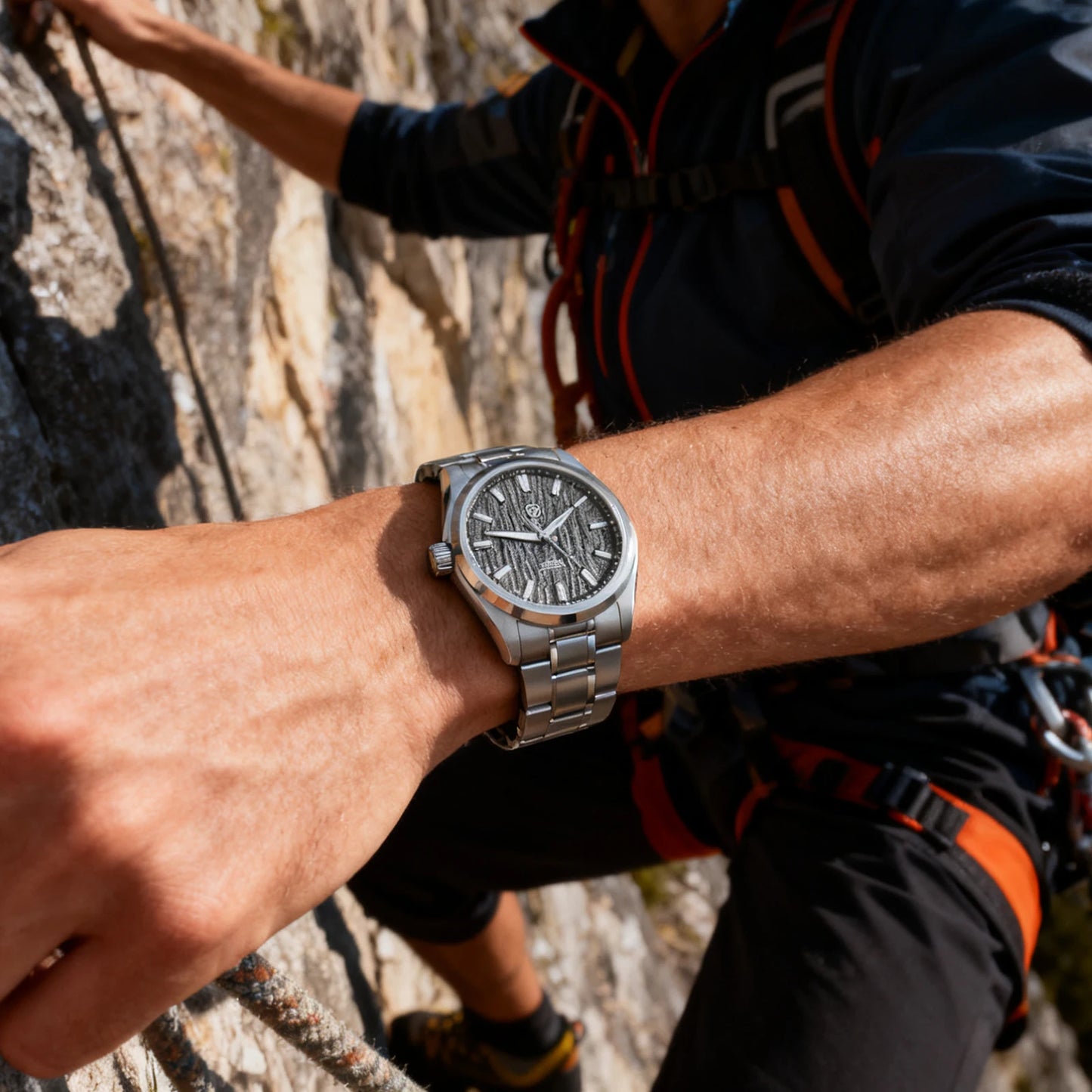 Watchdives WD0003C 38mm Men Watch VH31 Sweep Seconds Quartz Movement Sapphire ice Crack Dial Luminous 10Bar Waterproof Watches